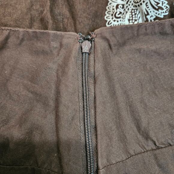 Apt 9 Women's Size 10 Brown‎ Paisley Floral Midi Skirt - Picture 3 of 7